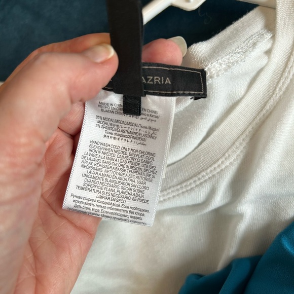 BUNDLE! BCBGMaxAzria White and Teal Blouses - Picture 9 of 10